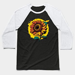 Cute Vacations Floral Summer Holidays Sunflower Baseball T-Shirt